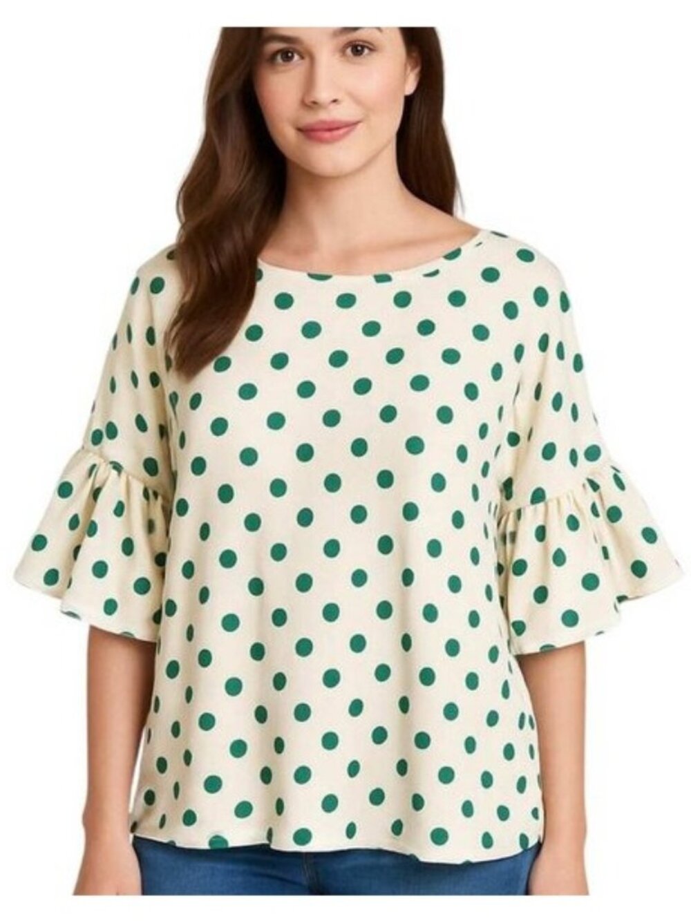 Red Lolly Dot Print Top MEDIUM (6767)